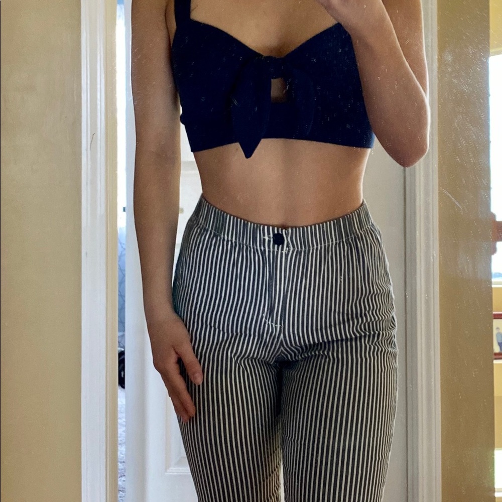 JOHN GALT Navy striped pants and navy top